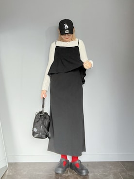 「GeeRA（ジーラ）のアイテム」を使った、SHOさん（レディース・165cm）の春コーディネート