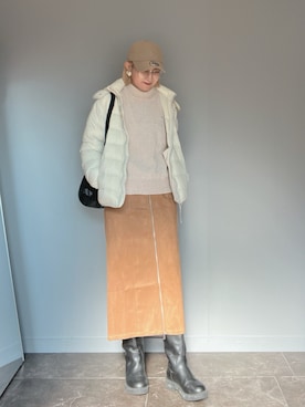 「アイテム（ダウンジャケット/コート）」を使った、SHOさん（レディース・165cm）の秋コーディネート