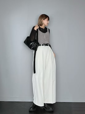 「GeeRA（ジーラ）のアイテム」を使った、SHOさん（レディース・165cm）の秋コーディネート