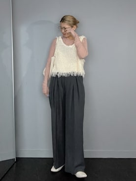 「tiptop（ティップトップ）のアイテム（トップス）」を使った、SHOさん（レディース・165cm）の春コーディネート