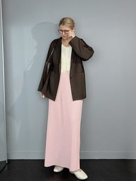 「coca（coca）（コカ）のアイテム（スカート）」を使った、SHOさん（レディース・165cm）の春コーディネート