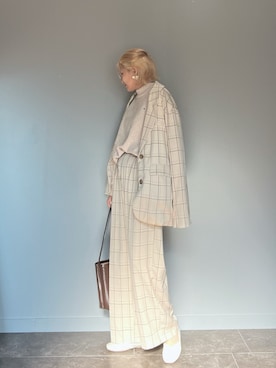 「アイテム（テーラードジャケット）」を使った、SHOさん（レディース・165cm）の秋コーディネート