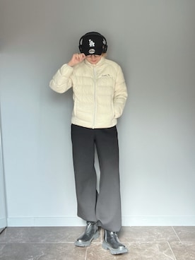 「アイテム（帽子）」を使った、SHOさん（レディース・165cm）の冬コーディネート