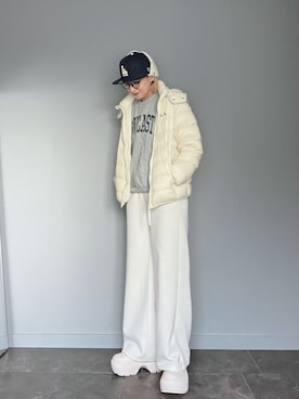 「アイテム（サンダル）」を使った、SHOさん（レディース・165cm）の冬コーディネート