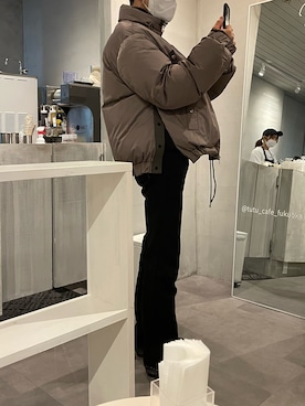 「モードストリート」｜「アイテム（ダウンジャケット/コート）」を使った、KaKaさん（メンズ・172cm）の冬コーディネート