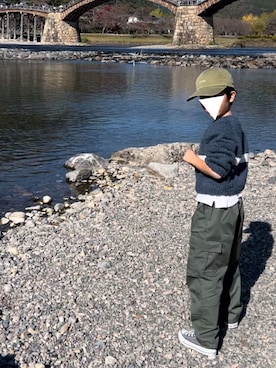 「アイテム（カーゴパンツ）」を使った、SA99さん（キッズ・127cm）の冬コーディネート