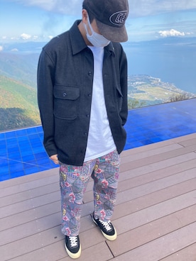 「NOAH（ノア）のアイテム（パンツ）」を使った、TSUYOSHIさん（メンズ・178cm）の秋コーディネート