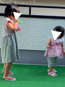 「Moujonjon（ムージョンジョン）のアイテム（パンツ）」を使った、shingyonさん（レディース・158cm）の夏コーディネート