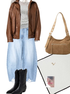 「SLY（スライ）のアイテム（バッグ）」を使った、幼心の君さん（レディース・153cm）の春コーディネート