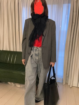 「CLANE（クラネ）のアイテム（バッグ）」を使った、おこめさん（レディース・155cm）の冬コーディネート