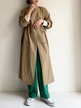 「ITEMS URBANRESEARCH（アイテムズ アーバンリサーチ）のアイテム（トレンチコート）」を使った、haaaaa_naaaaa_さん（レディース・162cm）の春コーディネート