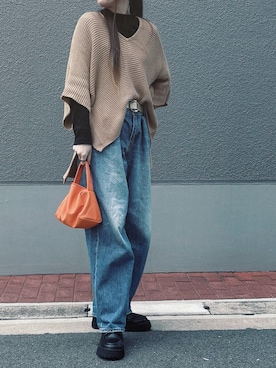 「EVRIS（エヴリス）のアイテム（トップス）」を使った、◦ゆにこ系◦さん（レディース・163cm）の冬コーディネート