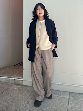 「Vincent et Mireille（バンソンエミレイユ）のアイテム」を使った、Hirokaさん（レディース・159cm）の秋コーディネート