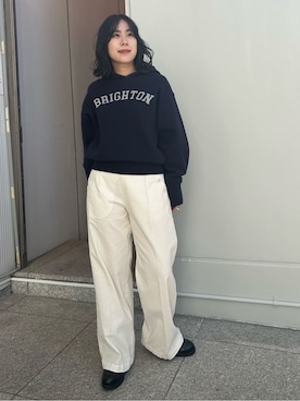 「Vincent et Mireille（バンソンエミレイユ）のアイテム」を使った、Hirokaさん（レディース・159cm）の秋コーディネート