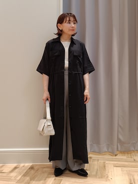 「grove（グローブ）の【透けにくい】ダブルフロントタンク（Tシャツ/カットソー、ホワイト系）」を使った、ws20075446さん（レディース）の夏コーディネート