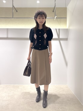 「NATURAL BEAUTY BASIC（ナチュラルビューティーベーシック）のアイテム」を使った、AYAさん（レディース・160cm）の夏コーディネート
