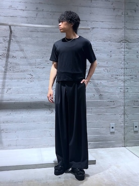 「HARE（ハレ）のアイテム（スラックス）」を使った、Yuukiさん（メンズ・178cm）の夏コーディネート