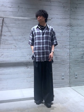 「HARE（ハレ）の【MADE IN JAPAN】ツイストバックルベルト(HARE)（ベルト、ブラック系）」を使った、Yuukiさん（メンズ・178cm）の夏コーディネート