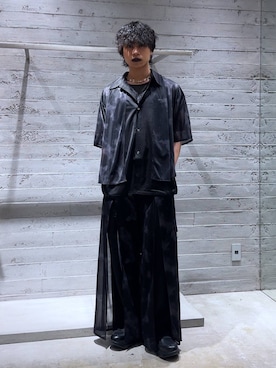 「HARE（ハレ）のアイテム（スラックス）」を使った、Yuukiさん（メンズ・178cm）の夏コーディネート
