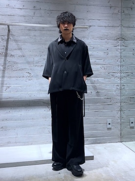 「HARE（ハレ）のアイテム（スラックス）」を使った、Yuukiさん（メンズ・178cm）の夏コーディネート
