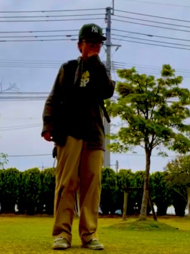 「NEWERA（ニューエラ）のアイテム」を使った、JuniorAmericanさん（メンズ・162cm）の夏コーディネート