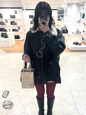 「アイテム（タイツ/ストッキング）」を使った、ユさん（レディース・170cm）の冬コーディネート