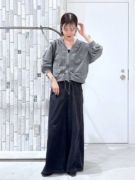 「LEPSIM（レプシィム）のイージーバレエスニーパー　1042670（パンプス、ブラック系）」を使った、たなさんさん（レディース）の夏コーディネート