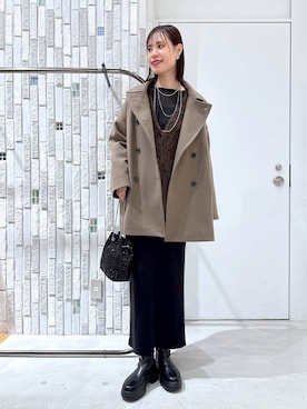 「アイテム（スカート）」を使った、tanasan0lepsimさん（レディース・175cm）の冬コーディネート