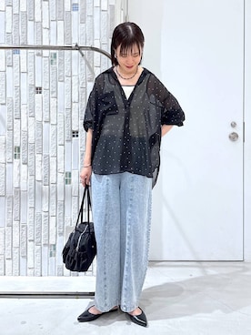 「アイテム（ボストンバッグ）」を使った、たなさんさん（レディース・175cm）の春コーディネート