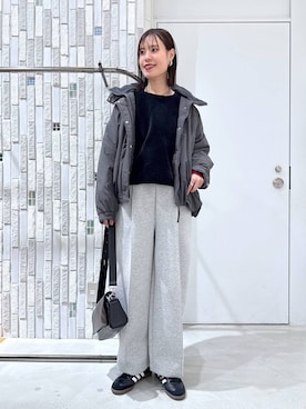 「アイテム（スウェットパンツ）」を使った、tanasan0lepsimさん（レディース・175cm・30代）の冬コーディネート