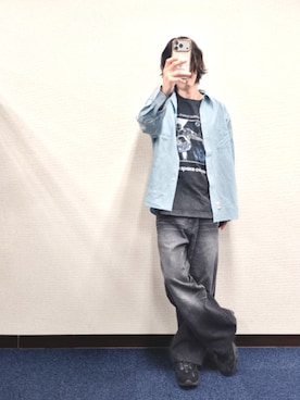 「BAYFLOW（ベイフロー）のアイテム（パンツ）」を使った、Gladさん（メンズ・173cm）の春コーディネート