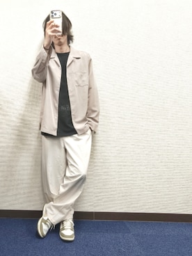 「cactus　jackのアイテム（Tシャツ/カットソー、ブラック系）」を使った、Gladさん（メンズ・174cm）の春コーディネート