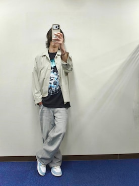 「BAYFLOW（ベイフロー）のアイテム（トップス）」を使った、Gladさん（メンズ・173cm）の春コーディネート