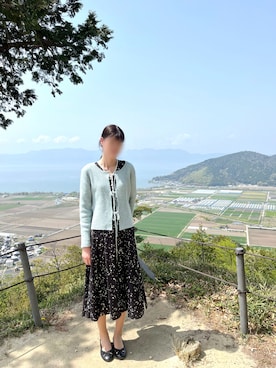 「SHEINのアイテム（バレエシューズ、ブラック系）」を使った、♡YURU♡さん（レディース・175cm）の春コーディネート