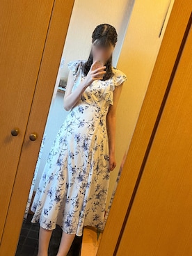 「Rirandture（リランドチュール）のアイテム（ワンピース、ブルー系）」を使った、♡YURU♡さん（レディース・175cm）の夏コーディネート