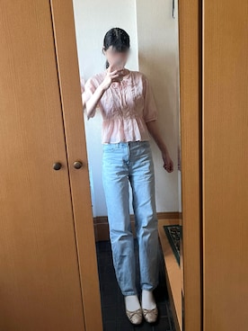 「UNIQLO（ユニクロ）のアイテム（デニムパンツ、ブルー系）」を使った、♡YURU♡さん（レディース・175cm）の春コーディネート