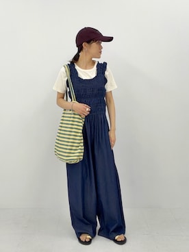 「URBAN RESEARCH Sonny Label（アーバンリサーチサニーレーベル）のアイテム（帽子）」を使った、さいとうさん（レディース・159cm）の夏コーディネート