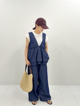 「URBAN RESEARCH Sonny Label（アーバンリサーチサニーレーベル）のアイテム（帽子）」を使った、さいとうさん（レディース・159cm）の夏コーディネート