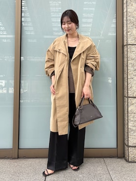 「plage（プラージュ）のStand dolman コート（その他アウター、イエロー系）」を使った、chikaさん（レディース・161cm）の冬コーディネート