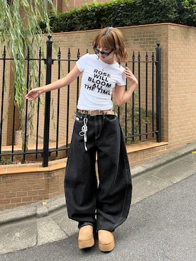 「UGG（アグ）のアイテム」を使った、ちゃをさん（レディース・158cm）の夏コーディネート