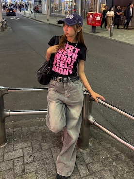 「DTYYPE（ドタイプ）のアイテム」を使った、ちゃをさん（レディース・158cm）の夏コーディネート