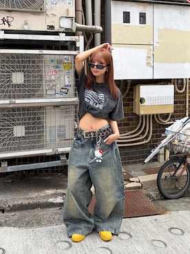 「That's life（ザッツライフ）のアイテム」を使った、ちゃをさん（レディース・158cm）の春コーディネート