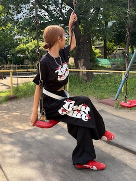 「That's life（ザッツライフ）のアイテム」を使った、ちゃをさん（レディース・158cm）の夏コーディネート