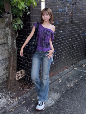 「DTYYPE（ドタイプ）のアイテム」を使った、ちゃをさん（レディース・158cm）の夏コーディネート