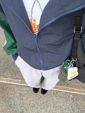 「GU（ジーユー）のアイテム（スウェットパンツ）」を使った、こつきさん（レディース・159cm）の秋コーディネート