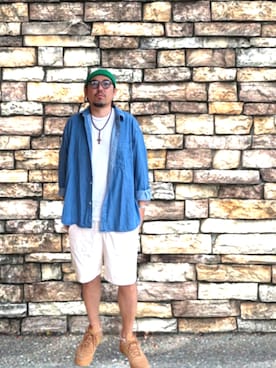 「NIKE（ナイキ）のNIKE Air Force 1 '07 WB（ナイキ エア フォース 1 '07 WB）（スニーカー、ブラウン系）」を使った、kingtessyさん（メンズ・186cm）の秋コーディネート