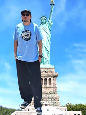 「Ray-Ban（レイバン）のアイテム」を使った、kingtessyさん（メンズ・186cm）の夏コーディネート