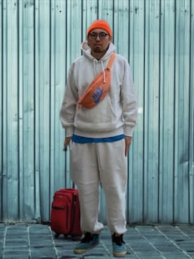 「アイテム（ボディバッグ/ウエストポーチ）」を使った、kingtessyさん（メンズ・186cm）の冬コーディネート