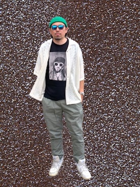 「no brand（ノーブランド）のアイテム」を使った、kingtessyさん（メンズ・186cm）の夏コーディネート
