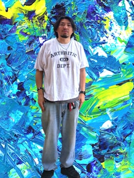 「DIESEL（ディーゼル）のアイテム」を使った、kingtessyさん（メンズ・186cm）の夏コーディネート